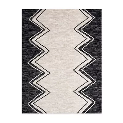 Nicole Miller Sofia Leon Geometric Fade Resistant Washable Outdoor Rectangular Area Rug