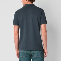 mutual weave Mens Regular Fit Short Sleeve Pocket Polo Shirt