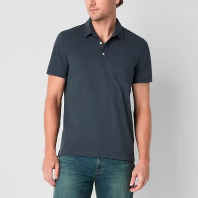 mutual weave Mens Regular Fit Short Sleeve Pocket Polo Shirt