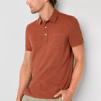 mutual weave Mens Regular Fit Short Sleeve Pocket Polo Shirt