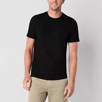 mutual weave Slub Mens Crew Neck Short Sleeve T-Shirt