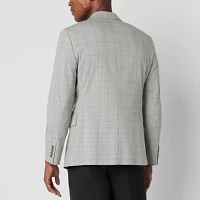 J. Ferrar Mens Slim Plaid Slim Fit Sport Coat