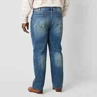 Arizona Big and Tall Mens Easy-on + Easy-off Adaptive Straight Leg Relaxed Fit Jean