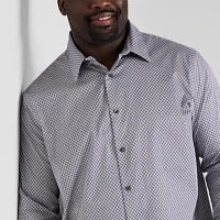 Shaquille O'Neal XLG Big and Tall Mens Classic Fit Long Sleeve Button-Down Shirt