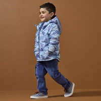 Okie Dokie Toddler & Little Boys Corduroy Mid Rise Straight Cargo Pant