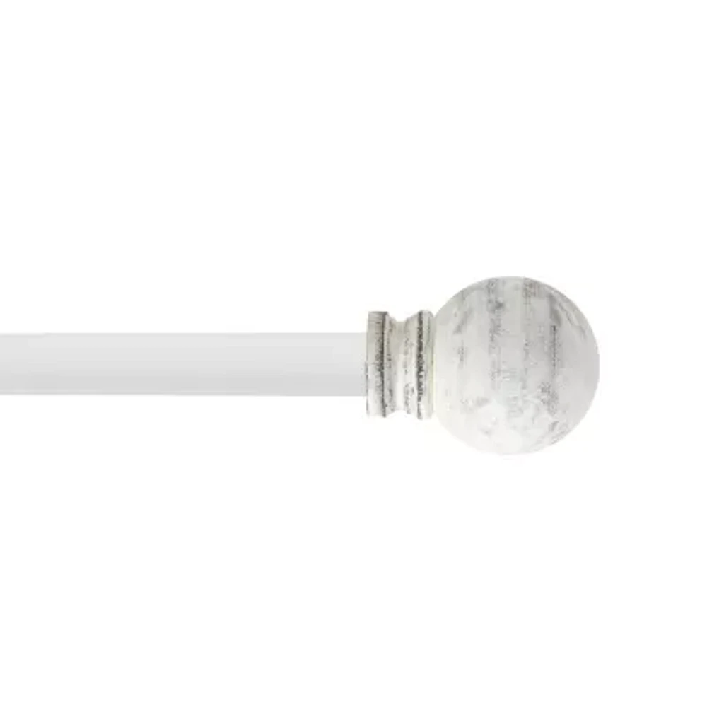 Deco Window Wood Globe 1 IN Adjustable Curtain Rod