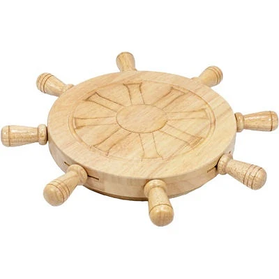 Picnic Time Mariner Shipwheel Cutting Board with Tools