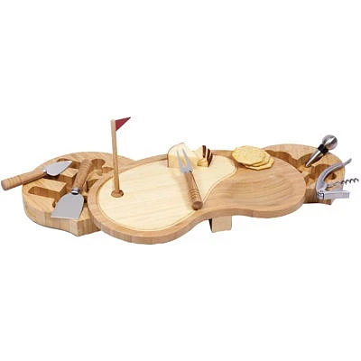 Picnic Time® Sand Trap Wine and Cheese Serving Set