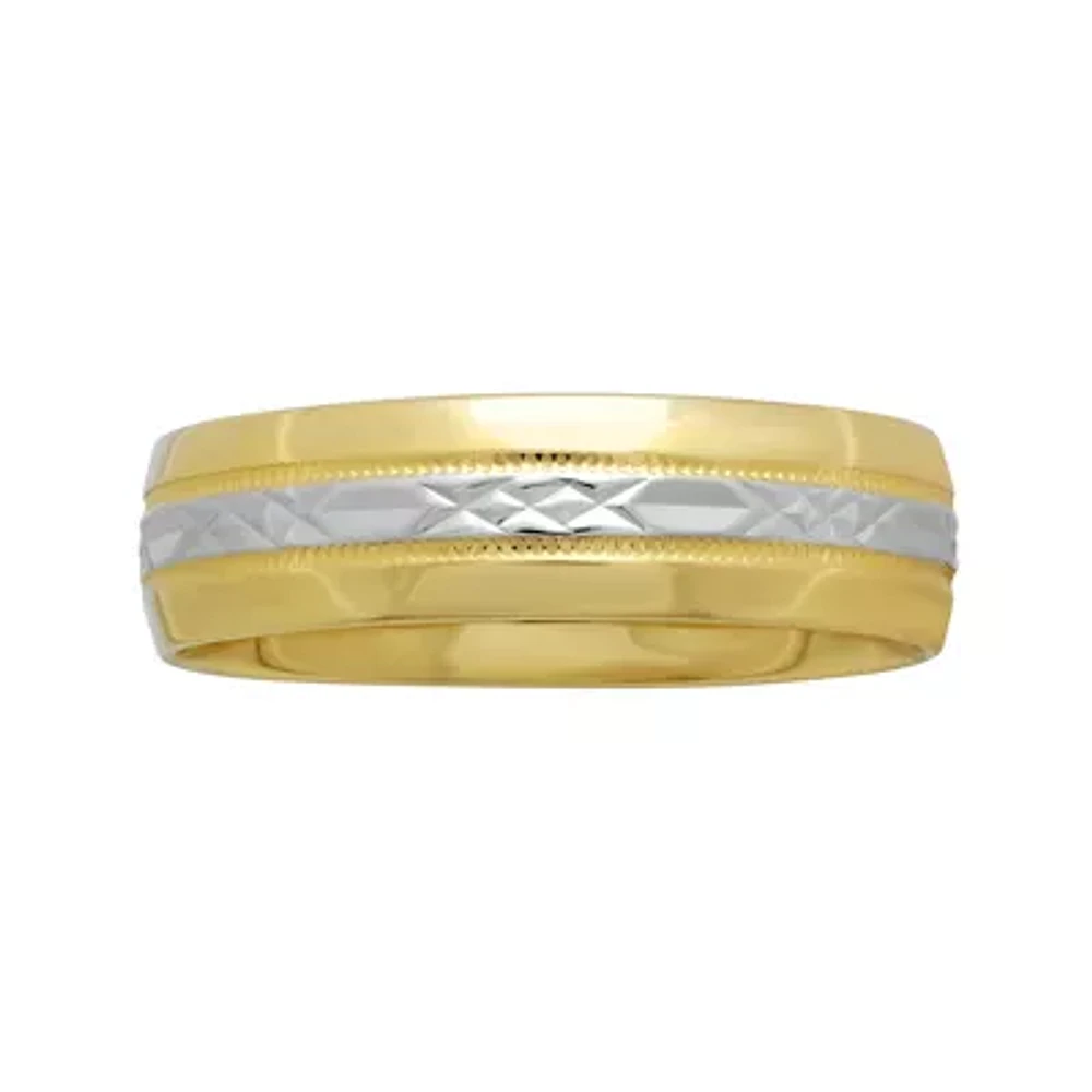 Mens 6mm Wedding Band 10K Gold