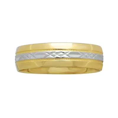 Mens 6mm Wedding Band 10K Gold