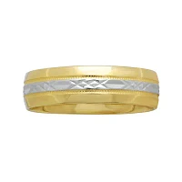 Mens 6mm Wedding Band 10K Gold