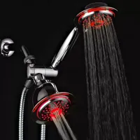 DreamSpa® All-Chrome 3-Way LED Twin Showerhead