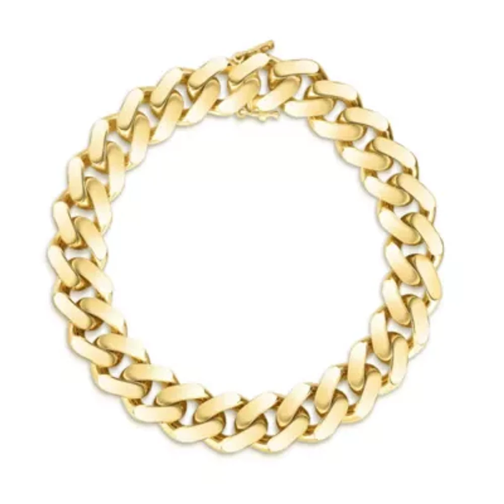 10K Gold 8 1/2 Inch Hollow Link Chain Bracelet