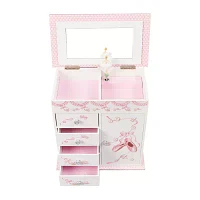 Mele and Co Cristina Ballet Slippers Musical White Jewelry Box