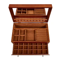 Mele and Co Brigitte Walnut-Finish Jewelry Box