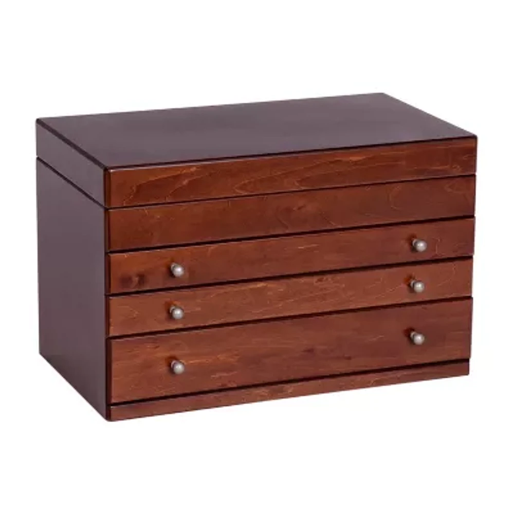 Mele and Co Brigitte Walnut-Finish Jewelry Box