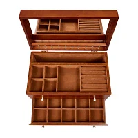 Mele and Co Brigitte Walnut-Finish Jewelry Box