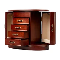 Mele and Co Heloise Walnut-Finish Jewelry Box