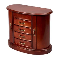 Mele and Co Heloise Walnut-Finish Jewelry Box