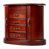 Mele and Co Heloise Walnut-Finish Jewelry Box