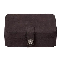 Mele and Co Giana Plush Fabric Black Jewelry Travel Case