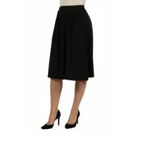 24seven Comfort Apparel Womens Mid Rise A-Line Skirt