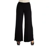 24/7 Comfort Apparel Comfortable Solid Palazzo Pants