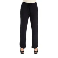 24seven Comfort Apparel Womens Mid Rise Straight Palazzo Pant