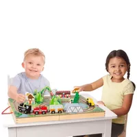 Melissa & Doug Take-Along Tabletop Railroad Playset 17-pc. Train