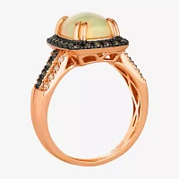 Le Vian® Grand Sample Sale™ Ring featuring 1 5/8 CT. Neopolitan Opal™ 1/3 CT. Chocolate Diamonds® 1/6 CT. Nude Diamonds™ set in 14K Strawberry Gold®