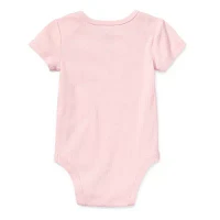 Okie Dokie Baby Girls Round Neck Short Sleeve Bodysuit