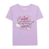 Big Girls Crew Neck Short Sleeve Hello Kitty Graphic T-Shirt