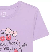 Big Girls Crew Neck Short Sleeve Hello Kitty Graphic T-Shirt