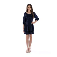 Speechless Big Girls Long Sleeve A-Line Dress