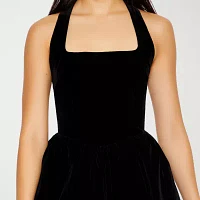 Forever 21 Bubble Hem Halter Womens Sleeveless Fit + Flare Dress Juniors