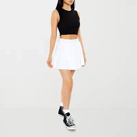 Forever 21 Nylon Skort Womens High Rise Pleated Skirt Juniors