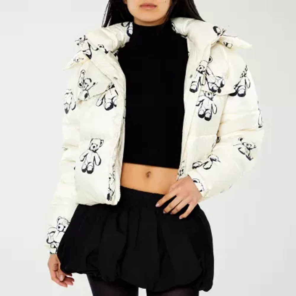 Forever 21 Bear Puffer Midweight Womens Juniors Jacket