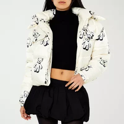 Forever 21 Bear Midweight Womens Juniors Puffer Jacket