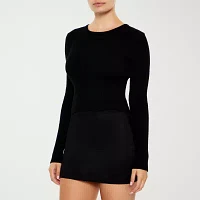 Forever 21 Womens Long Sleeve Crop Top Juniors