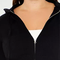 Forever 21 Juniors Plus Sweater Womens Long Sleeve Zipper Hoodie