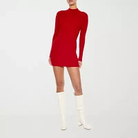 Forever 21 Red Turtleneck Sweater Dress Womens Long Sleeve Bodycon Juniors