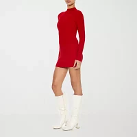 Forever 21 Red Turtleneck Sweater Dress Womens Long Sleeve Bodycon Juniors