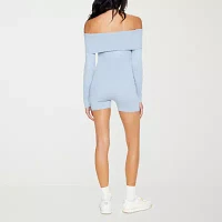 Forever 21 Off Shoulder Long Sleeve Romper-Juniors