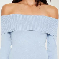 Forever 21 Off Shoulder Long Sleeve Womens Romper-Juniors