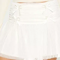 Forever 21 White Ballet Skirt Womens High Rise Flared Skirt-Juniors