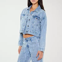 Forever 21 Embellished Denim Jacket Lightweight Womens Juniors Trucker