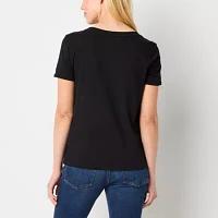 a.n.a Womens Crew Neck Short Sleeve Adaptive T-Shirt