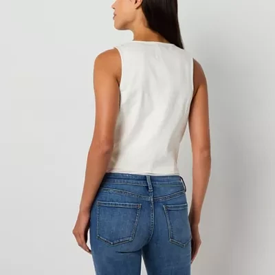 a.n.a Womens Button Front Vest