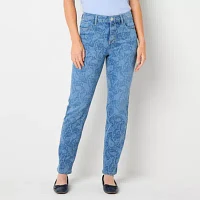 Liz Claiborne Womens High Rise Straight Leg Jean