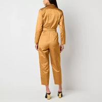 Worthington Womens Long Sleeve Jumpsuit